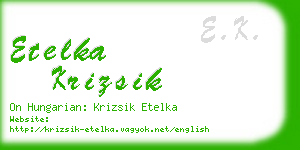 etelka krizsik business card